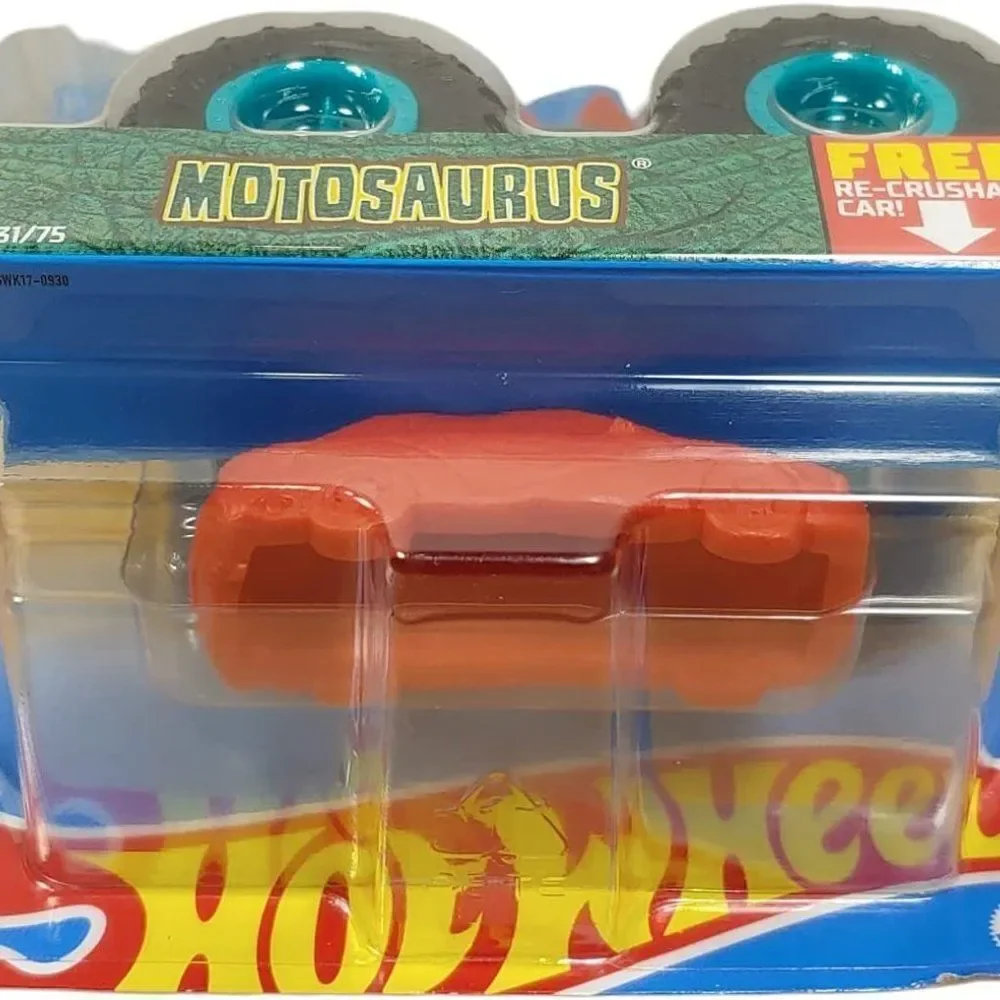 Hotwheels Monster Trucks 2021 Motosaurus with re-Crushable Car